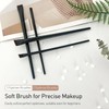 4 Pieces Black Fine Angled Eyeliner Brushes, Eye Liner brush,
