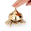 NKlaus Maritime Counter Bell Crab Solid Brass Gold 9 cm