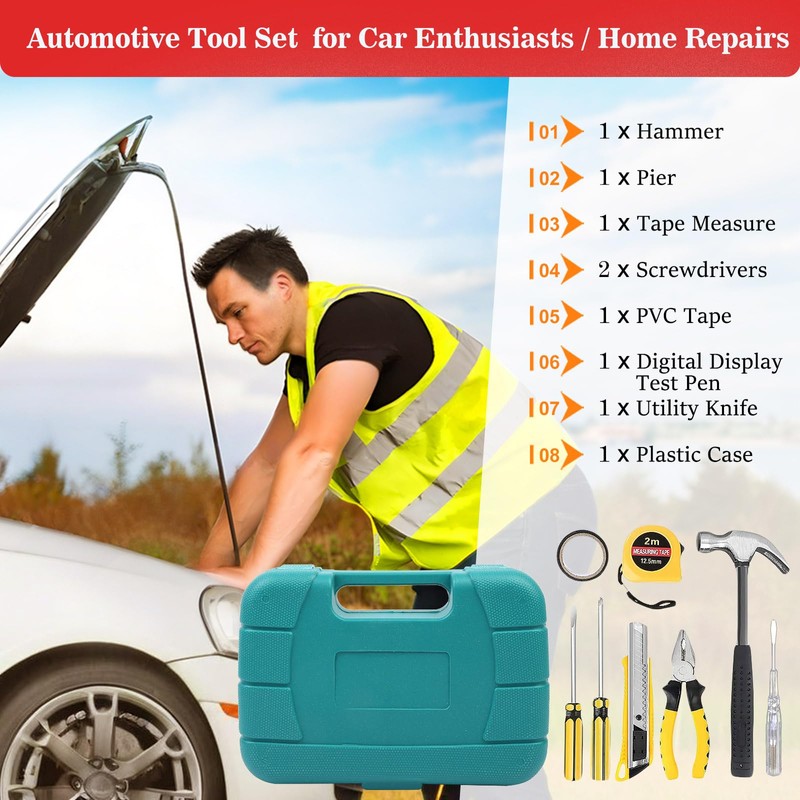 Car Emergency Roadside Kit,Vehicles Truck Road Side Safety Tool Kit