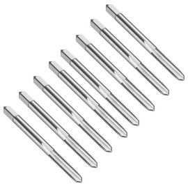 sourcing map 8pcs Straight Flute Thread Tap, M5 x 0.8 Metric Screw Threading Tapping Tool Thread Milling Machine Taps, High-Speed Steel 6542 (HSS 6542)