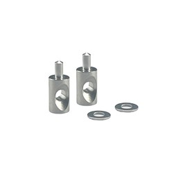 Compatible with Framed Shower Door Hinge Pin Replacement, 5/16" Stainless Steel Pin with Washer, Fits Continuous Hinge, Shower Door Repair Hardware Parts (4)