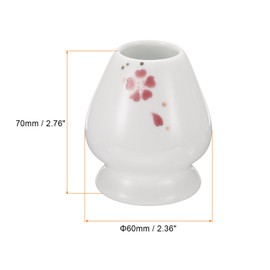 sourcing map Ceramic Chasen Stand 70mm Matcha Whisk Holder Teas Set Whisks Stand Traditional Matcha Tea Chasen Holder Tea Set Accessories for Tea Tasting, Cherry Blossoms Pink