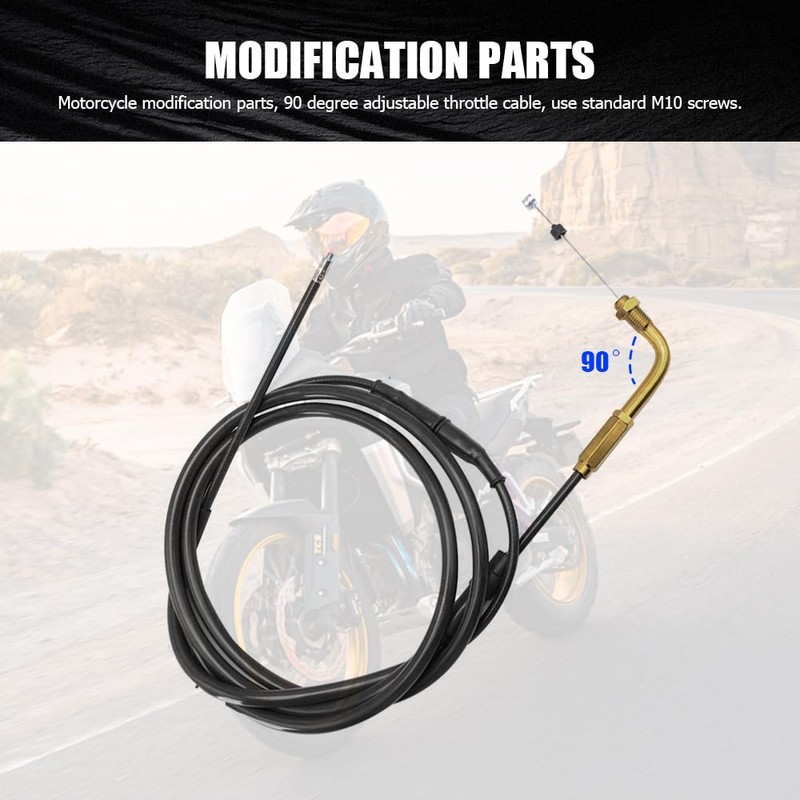 Lyxheth 90 Degree Throttle Cable Adjuster, Aluminum Alloy Motorcycle Throttle