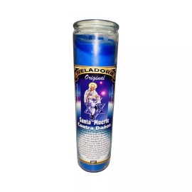Unbranded SANTA MUERTE Contra Daños Veladora - Holy Death Against Harm Fixed Candle.