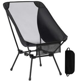 Aluminum Camping Chair with Storage Bag, 400lb Capacity, Roomier & Compact Folding Chairs for Adults, Lightweight & Portable for Backpacking, Camping, Fishing, Hiking