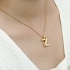 Joacii 18K Gold-Plated Bubble Initial Letter Pendant Necklace for Women