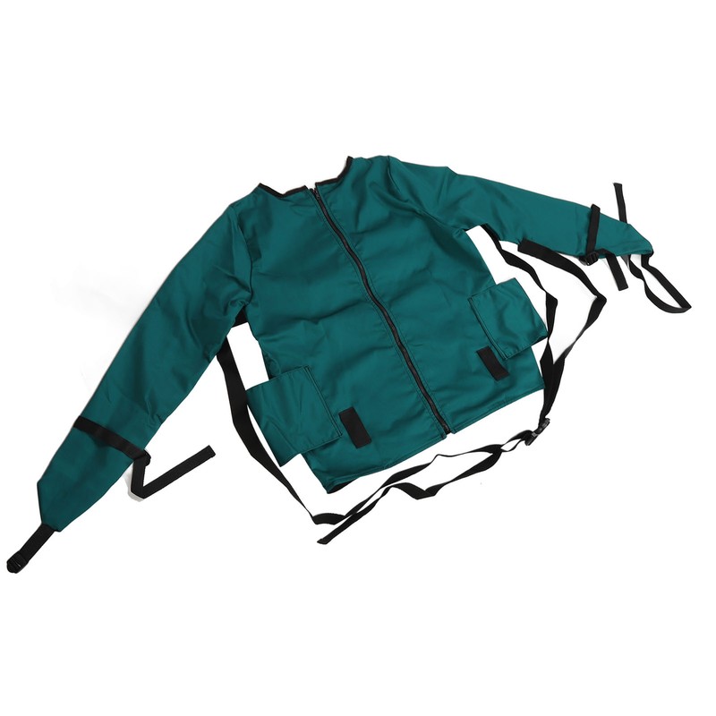 Patient Restraint Suit Prevent Tilting Front Back Secured Cotton Bed