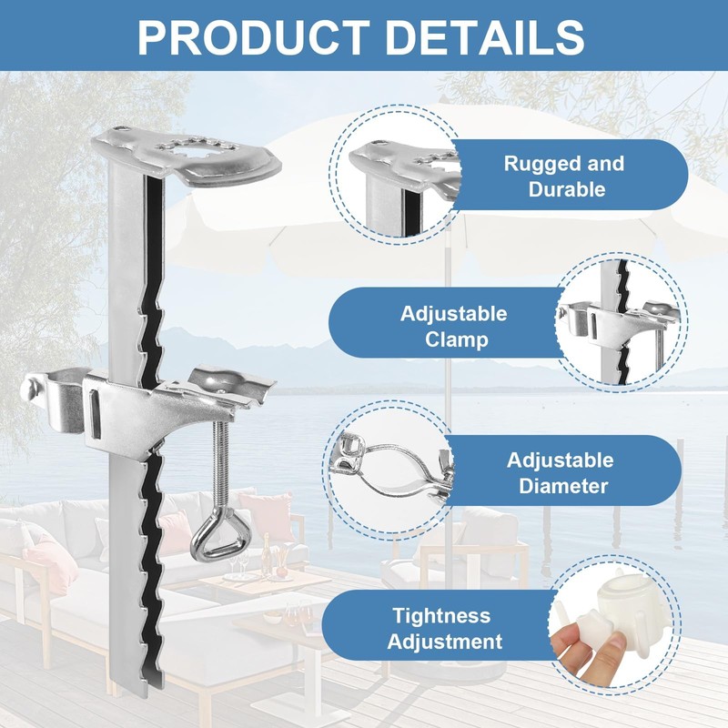 YGKYMVW Parasol Holder, Balcony, Parasol Stand, Portable Parasol Holder, Balcony