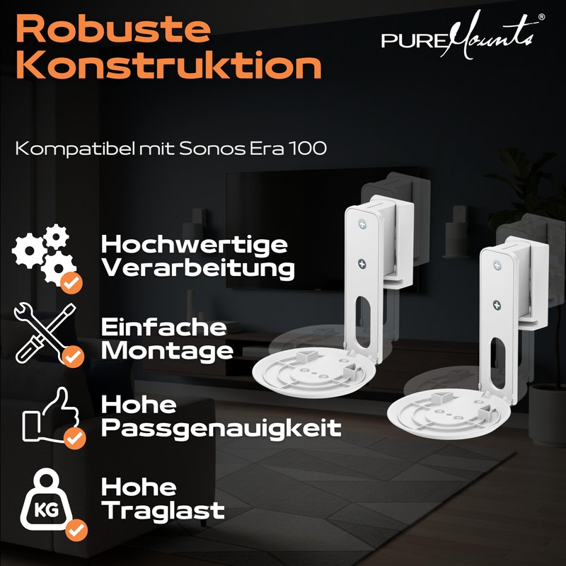 PureMounts supporto per diffusori per Sonos Era 100 set di
