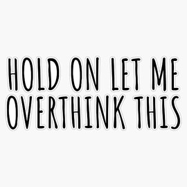 Hold on let me overthink this Bumper Sticker Vinyl Decal 5 inches