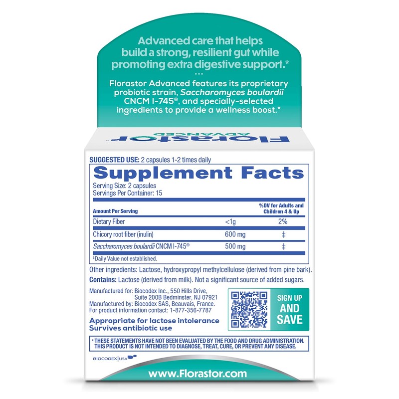 Florastor Select Pro+Pre Daily Probiotic and Prebiotic Supplement for Women