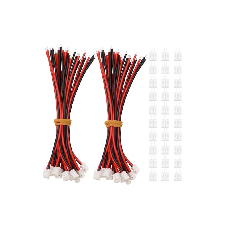 VISSQH 30 Pairs of JST Connectors, with 150 mm 26AWG