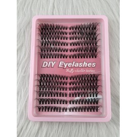 Lash Clusters Kit - Stunning Natural Black 30D Volume Eyelash Extensions, 216 Pcs Individual Lashes 8-16mm, D Curl Thick Cluster Lashes for Gorgeous Eyes