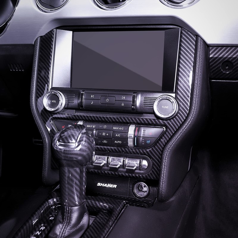 RT-TCZ Carbon Fiber Center Console Multimedia Panel Decoration Trim Sticker