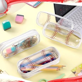 Sherr 20 piezas de regalos de equipo de béisbol, bolsa de cosméticos de PVC, bolsas de maquillaje portátiles transparentes con cremallera, bolsa imper