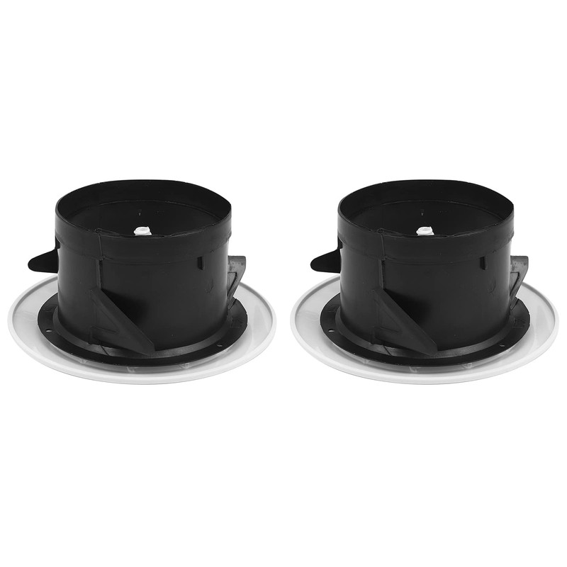 KJKVIVH 2 Pieces ABS Adjustable Round Soffit Exhaust Vent White