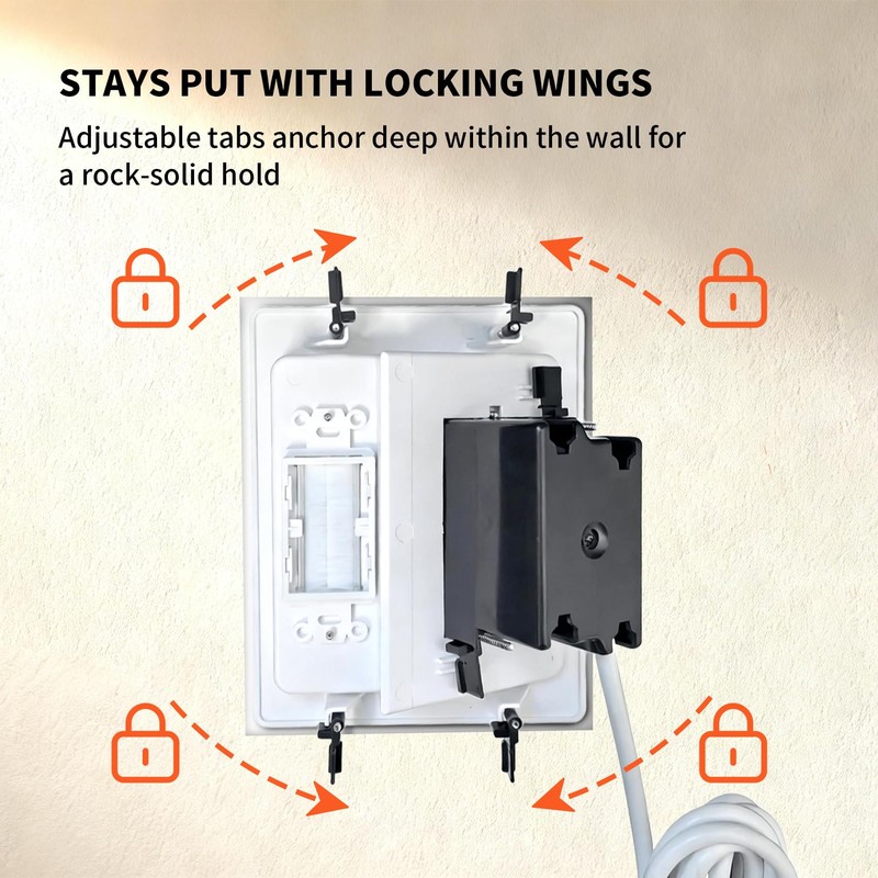 TV Cable Hider Wall Kit for Wall Mounted TV with