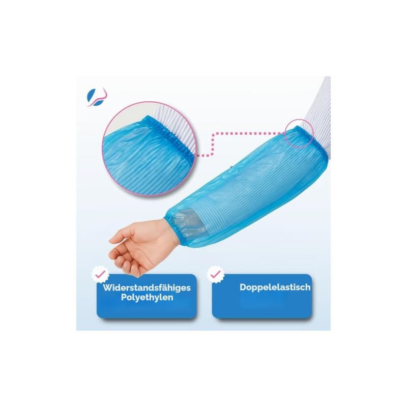 Pack of 100 Polyethylene Sleeve Protectors, Durable and Waterproof with