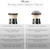 Ducare Brocha Retráctil Punta Plana Base Kabuki Tapa Maquillaje Viaje