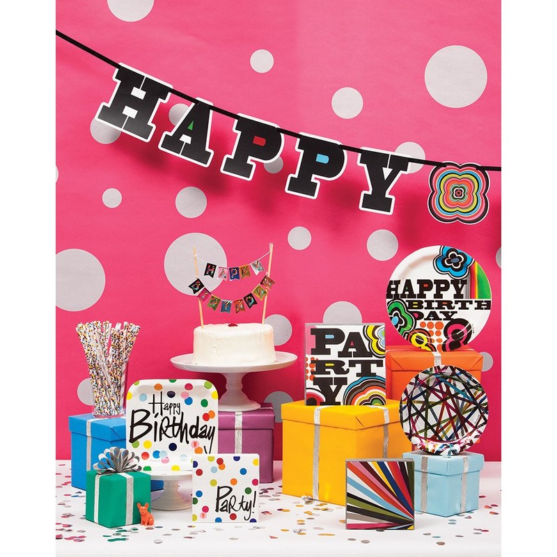Creative Converting 322129 French Bull Birthday Dots - 9" Square
