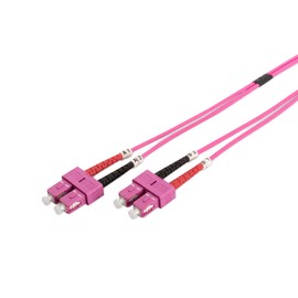 Assmann Electronic Dk 2522 – 01 4 Fibre Optic Cable – Fibre Optic Cable Duplex SC/SC Male/Male, Purple, Multi Mode, Polyvinyl Chloride (PVC)