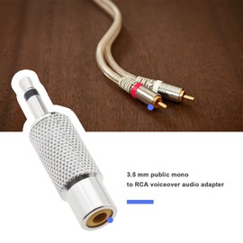 ECSiNG 2PCS 3.5mm Mono Male to RCA Phono Female Adapter Audio Adapter Nickel-Plated Connector for Home Theater Application Camera Headphone Amplifier