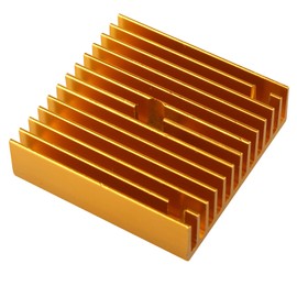 Jopto 4Pcs 3D Printer Accessories 40mm Heatsink Gold Aluminum 40x40x11mm Cooler Heat Sink for Cooling 3D Printers Makerbot MK7/MK8, TEC1-12706 Thermoelectric Peltier Cooler