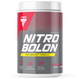Trec Nutrition Trec Nutrition Nitrobolon - Advanced Pre-Workout Formula with Creatine Stack, Performance Enhancer, Boosts High Intensity Workouts & Rapid Absorption (600g, Orange)