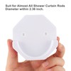 Letrushare Adhesive Shower Curtain Rod Tension Holders 2 Pack Shower