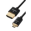 Elecom DGW-HD14SSU20BK Micro HDMI Cable, 6.6 ft (2 m), Supports