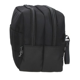 Pepe Jeans Stratford Adjustable Two Compartment Toiletry Bag, Black, 26 x 16 x 12 cm, Polyester by Joumma Bags, Black, Talla única Cosmetic Bag with Two Compartments, Adjustable, black, Two