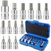 LPZMPZ Allen Socket Set 13-Piece Hexagon Socket Set 1/2 3/8