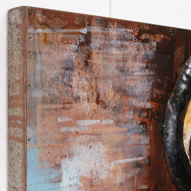 Empire Art Direct "Gas Pump" Mixed Media Hand Painted Iron