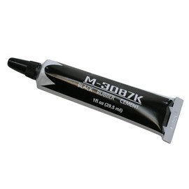 Speaker Repair Black Rubber Adhesive Glue Dust Caps, Leadwire Dressing, MI-3087, 1 Ounce Crimp Metal Tube