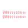 48Pcs White French Tip Press on Nails with Bow Charms