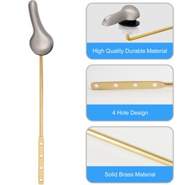 iFealClear 2 Pack Toilet Handle Kit, Universal Front Mount Tank Flush Lever, Solid Brass, Brushed Nickel