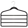 Set of 2 Trouser Hangers Made of Black Felt, ABS