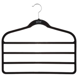 Set of 2 Trouser Hangers Made of Black Felt, ABS and Nylon, 45 x 42.5 cm 5 five simply smart
