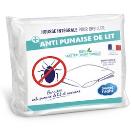Sweetnight Pillow Cover 60 x 60 cm | Anti-Bug and Anti-Dust Mite Pillow Protector | Silence | Zip | No Chemical Treatment