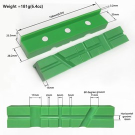 MYTEC Vise Jaws Pads, Strongly Magnetic Universal Vise Soft Jaws, Sturdy TPU material, Professional Grade Multi-Purpose Vise Jaw Protective Inserts for Any Metal Bench Vice (Green, 6.0" 1 pair)