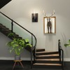 Tipace Black Wall Light Fixtures,Industrial Wall Sconces Clear Glass Wall