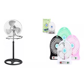 RIVERSOFY 2 Pz Ventilador De Pedestal, 18 Pulgadas,piso,pared + Regalo
