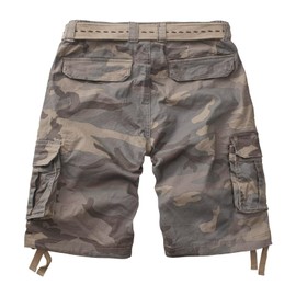 GSGGIG Mens Cargo Shorts Relaxed Fit Camo Casual Shorts Multi-Pocket Work Shorts with Pockets 11" Inseam 8062 Retro CAMO 32