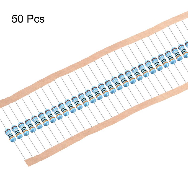 sourcing map Metal Foil Resistor 1% Tolerance 5 Colour Band