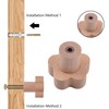 MOROBOR 6 x Wooden Flower Shaped Cabinet Knobs Handmade with