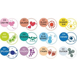 ZIG TC610012 Kuretake Clean Color Dot Dual-Tip Markers, Assorted Color - 12 per Pack