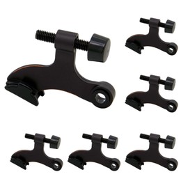 6 Pack Hinge Pin Oil Rubbed Bronze Door Stopper, Adjustable Heavy Duty Hinge Pin Door Stop with Oil Rubbed Bronze Rubber Bumper Tips