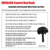 2-Pack Black Control Dial Knob Compatible with Honeywell Water Heater