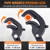 HORUSDY Heavy Duty Pipe Wrench Set, 10” and 15” Self-Adjusting