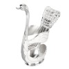Silver Swan Dinnerware Set Swan Base Holder Teaspoon Cutlery Set